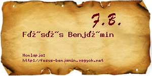 Fésüs Benjámin névjegykártya